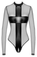 Body erotyczne transparentne Noir Cross M Noir