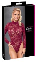 Body koronkowe Cottelli LINGERIE bordowe XL z długim rękawem Cottelli LINGERIE