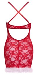 Halka Cottelli Lingerie czerwona z białymi piórami S/M Cottelli LINGERIE