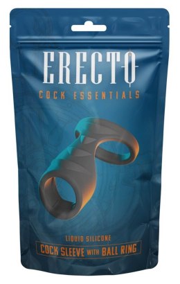 Mankiet na penisa Erecto silikonowy z pierścieniem na jądra 8 cm Erecto