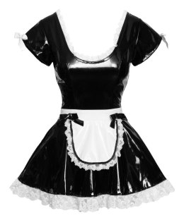 Sukienka pokojówki winylowa Black Level czarna XL Black Level