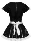 Sukienka pokojówki winylowa Black Level czarna XL Black Level
