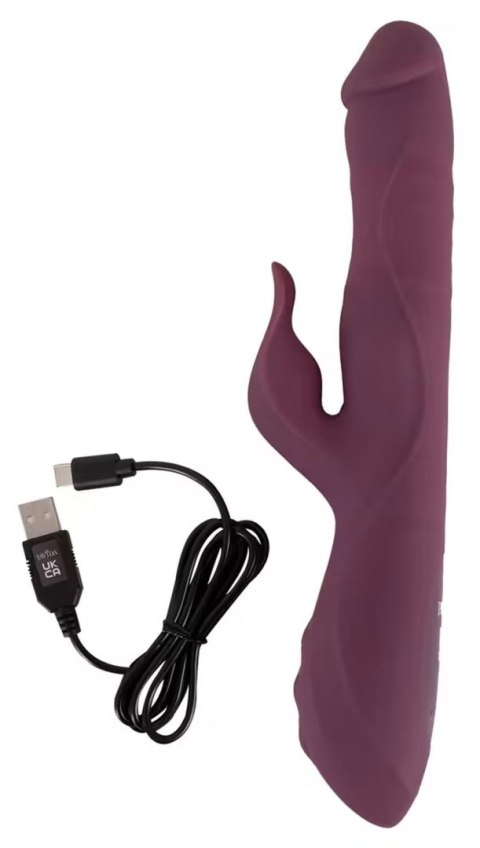 Wibrator króliczek Javida z pchnięciem i perełkami USB C JAVIDA