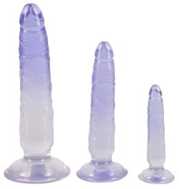 Zestaw dildo analnych Crystal 3 sztuki PVC Crystal