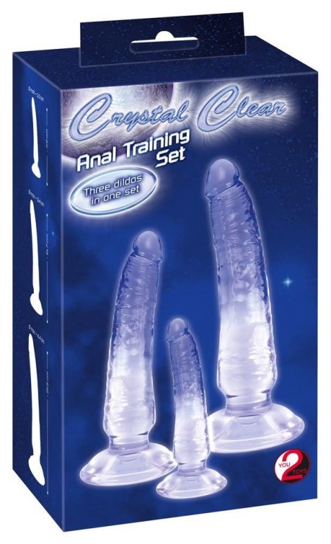 Zestaw dildo analnych Crystal 3 sztuki PVC Crystal
