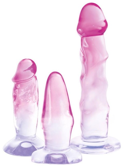 Zestaw dildo analnych Crystal PVC 3 sztuki Crystal