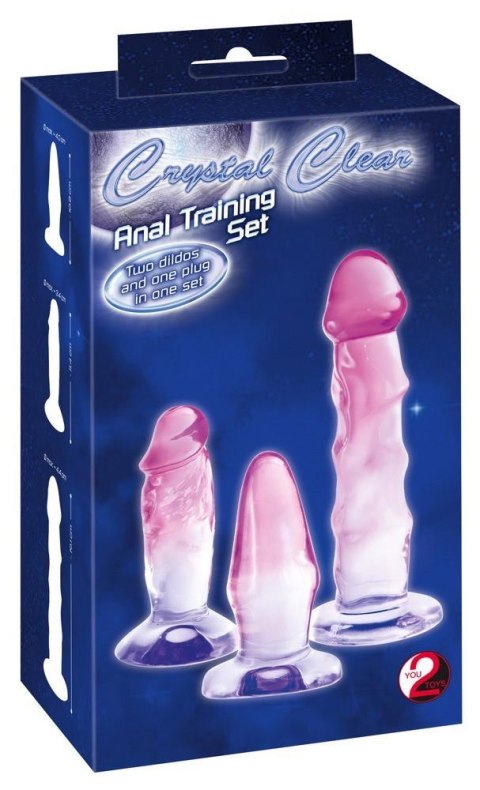 Zestaw dildo analnych Crystal PVC 3 sztuki Crystal