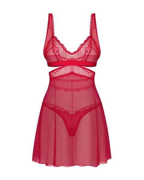 Babydoll Cupide Desir z stringami czerwony L/XL Obsessive Obsessive
