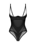 Body otwarte Obsessive Stelisa czarne 2XL/3XL Obsessive