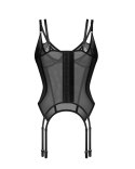 Gorset Arrowel transparentny koronkowy Obsessive czarny S/M Obsessive