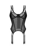 Gorset Arrowel transparentny koronkowy Obsessive czarny S/M Obsessive