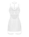 Koronkowe body z fiszbinami Obsessive Arrowel White 2XL/3XL Obsessive