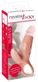 Nakładka silikonowa Realistixxx Real Sleeve Clit S z wibracjami USB Realistixxx