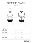 Uprząż Premisis Black Obsessive z fiszbinami S/M/L Obsessive