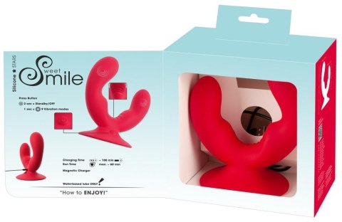 Wibrator podwójny Sweet Smile z przyssawką USB Sweet Smile