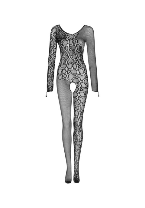 Bodystocking Obsessive G326 czarny z wężowym wzorem S/M/L Obsessive