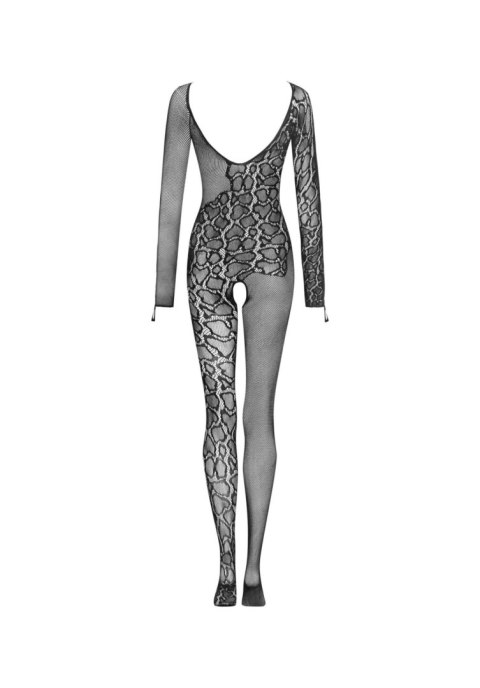 Bodystocking Obsessive G326 czarny z wężowym wzorem S/M/L Obsessive