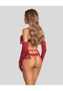 Komplet bielizny erotycznej otwarty Obsessive Rossay Red S/M Obsessive