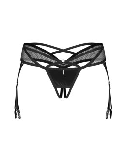 Otwarte stringi Dominna imitacja skóry siateczka Obsessive L/XL Obsessive