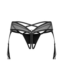 Otwarte stringi Dominna imitacja skóry siateczka Obsessive L/XL Obsessive