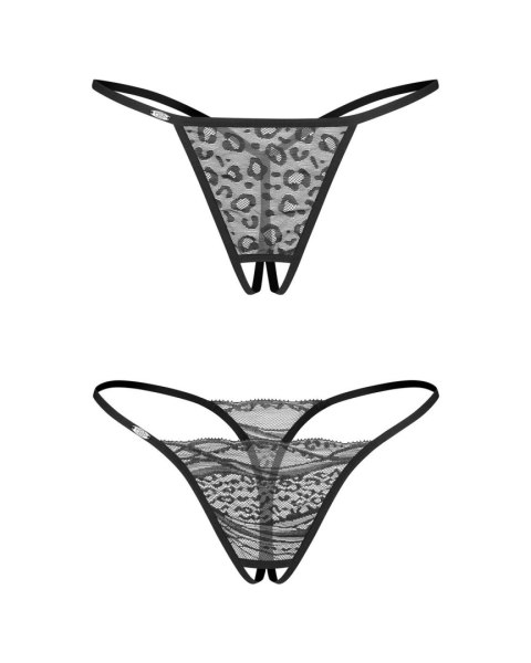Stringi otwarte Bianca 2 pak Obsessive 2XL 3XL Obsessive