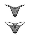 Stringi otwarte Bianca 2 pak Obsessive 2XL 3XL Obsessive