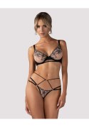 Tiulowy komplet bielizny haftowany Obsessive Vila Blanes M/L Obsessive
