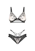 Tiulowy komplet bielizny haftowany Obsessive Vila Blanes M/L Obsessive