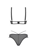 Tiulowy komplet bielizny haftowany Obsessive Vila Blanes M/L Obsessive