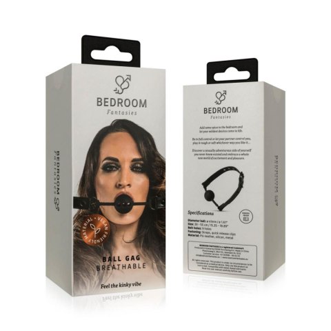 Knebel kulowy Bedroom Fantasies silikonowy oddychający czarny Bedroom Fantasies