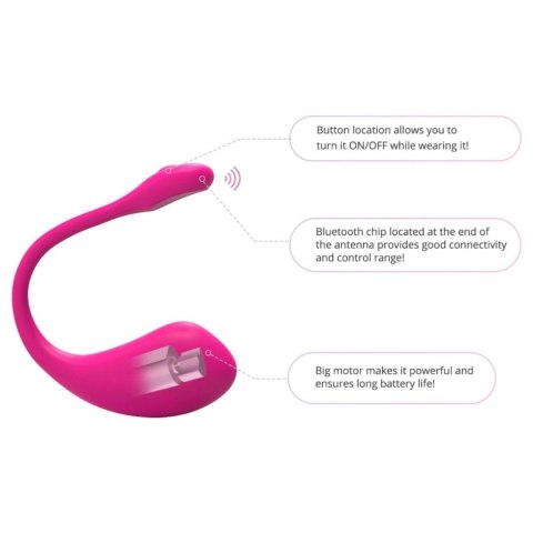 Wibrator Lovense Lush 2 sterowany aplikacją Bluetooth USB Lovense