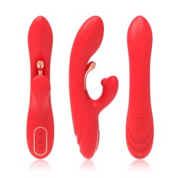 Wibrator króliczek Nirvana czerwony trójpunktowy silikonowy USB 22 cm B - Series Joy
