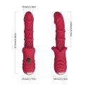 Wibrator punktu G czerwony realistyczny 9 wibracji B Series Joy USB 22 cm B - Series Joy