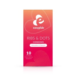 Prezerwatywy EasyGlide z prążkami i wypustkami 10 szt. EasyGlide