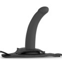 Strap on silikonowy EasyToys zakrzywiony czarny 13 cm Easytoys