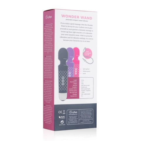 Wibrator mini wand EasyToys różowy USB 20 cm Easytoys
