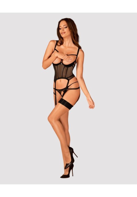 Gorset Lanelia siateczkowy Obsessive czarny M/L Obsessive