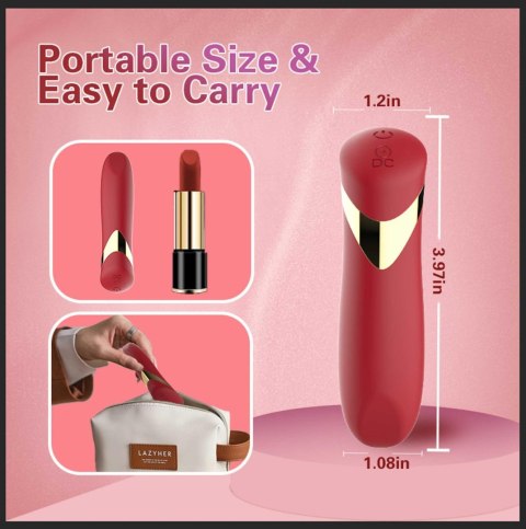 Wibrator szminkowy silikonowy czerwony B Series Cute USB 10 cm B - Series Cute
