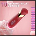 Wibrator szminkowy silikonowy czerwony B Series Cute USB 10 cm B - Series Cute