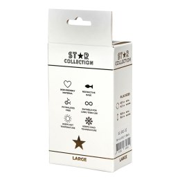 Czarny silikonowy korek analny Star Collection L z różowym kamieniem 10cm Star Collection