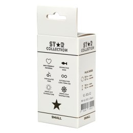 Korek analny silikonowy Star Collection S czarny z różowym kryształem 7cm Star Collection