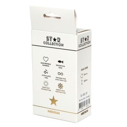 Korek analny silikonowy Star Collection fioletowy M 8,5cm z kamieniem Star Collection