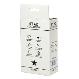 Korek analny silikonowy Star Collection fioletowy z kamieniem L 10 cm Star Collection