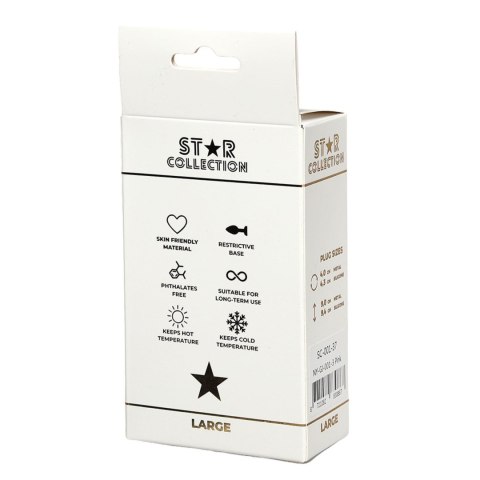 Korek analny silikonowy Star Collection różowy L 10cm z kamieniem Star Collection