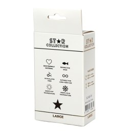 Korek analny silikonowy Star Collection różowy L fioletowy kamień 10cm Star Collection