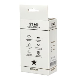 Korek analny silikonowy Star Collection różowy M z jasnoróżowym kamieniem Star Collection