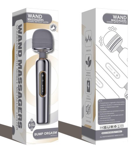 Masażer wand metaliczny silikonowy B Series Cute USB 24 cm B - Series Cute