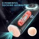 Masturbator LUXURY 04 z wibracjami i ssaniem USB 27 cm B - Series Power