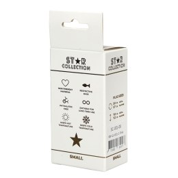 Różowy silikonowy korek analny S z jasnoniebieskim kamieniem Star Collection