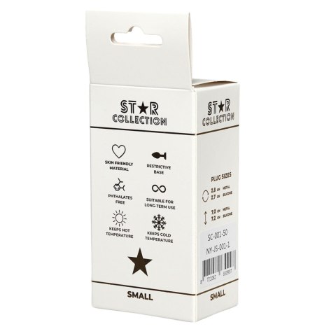 Srebrny korek analny Star S z kryształem Star Collection